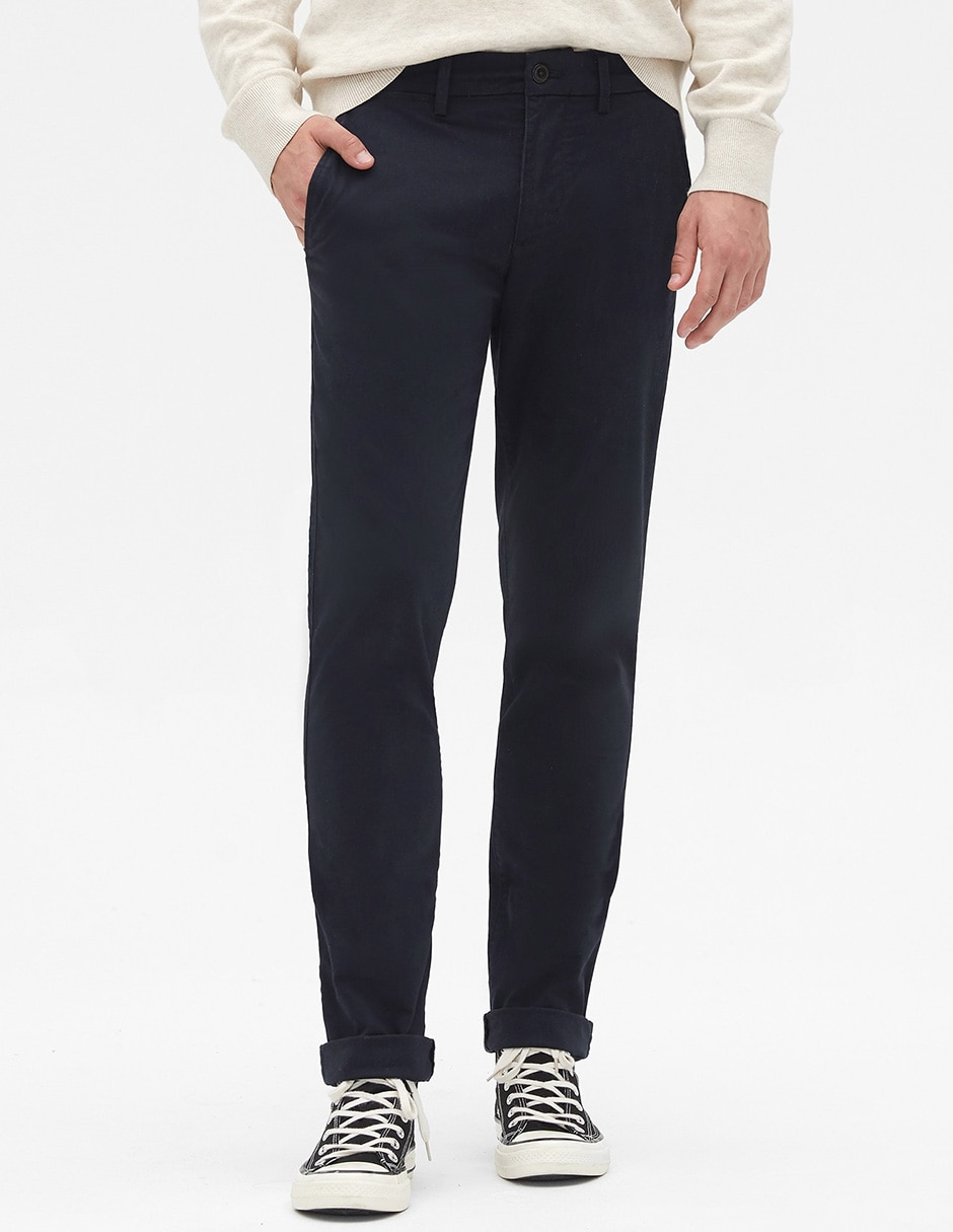 Pantalón chino slim de algodón para hombre