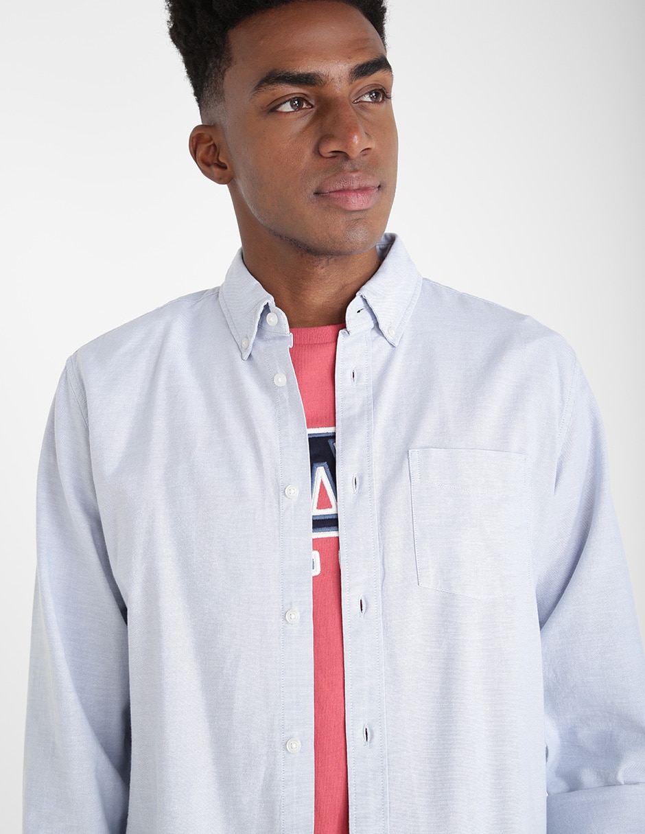 CAMISA GAP 619568 ALGOD, M, AZUL CLARO