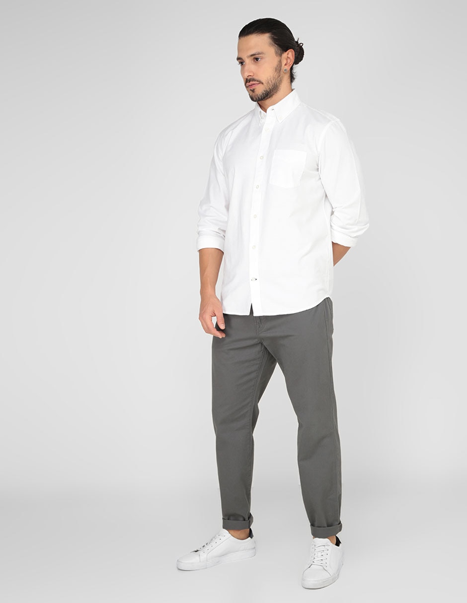 Camisa casual de algodón manga larga para hombre 3