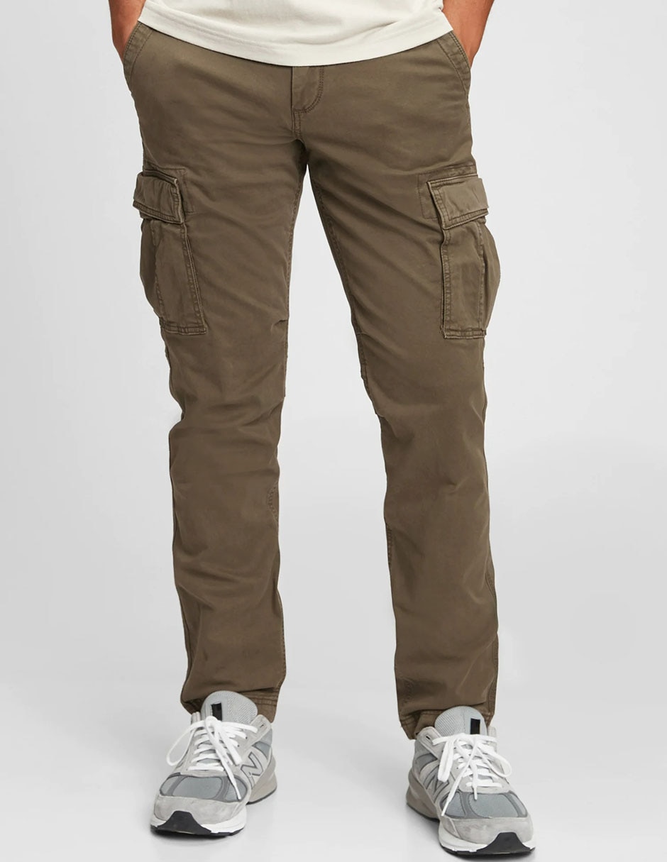 Pantalón cargo slim de algodón para hombre Pantalón cargo slim de algodón para hombre