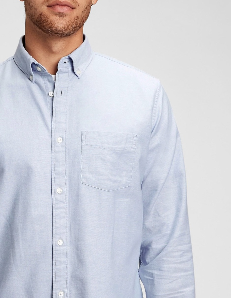 Camisa casual de algodón manga larga para hombre 2