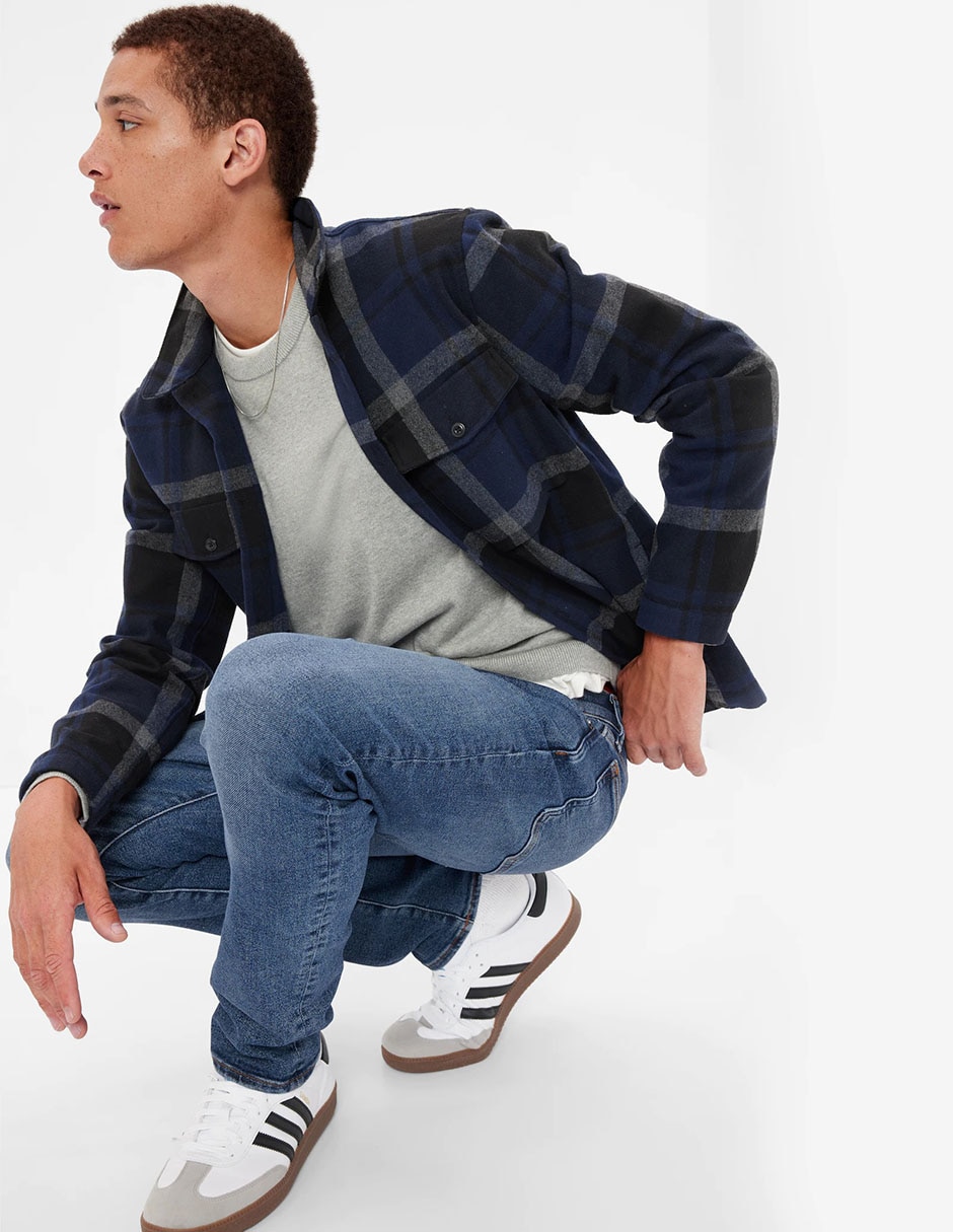 Jeans skinny deslavado para hombre 2