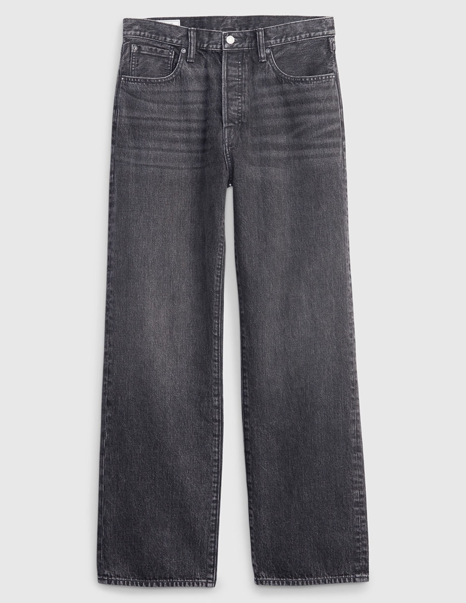 Jeans straight lavado stone wash para hombre 4
