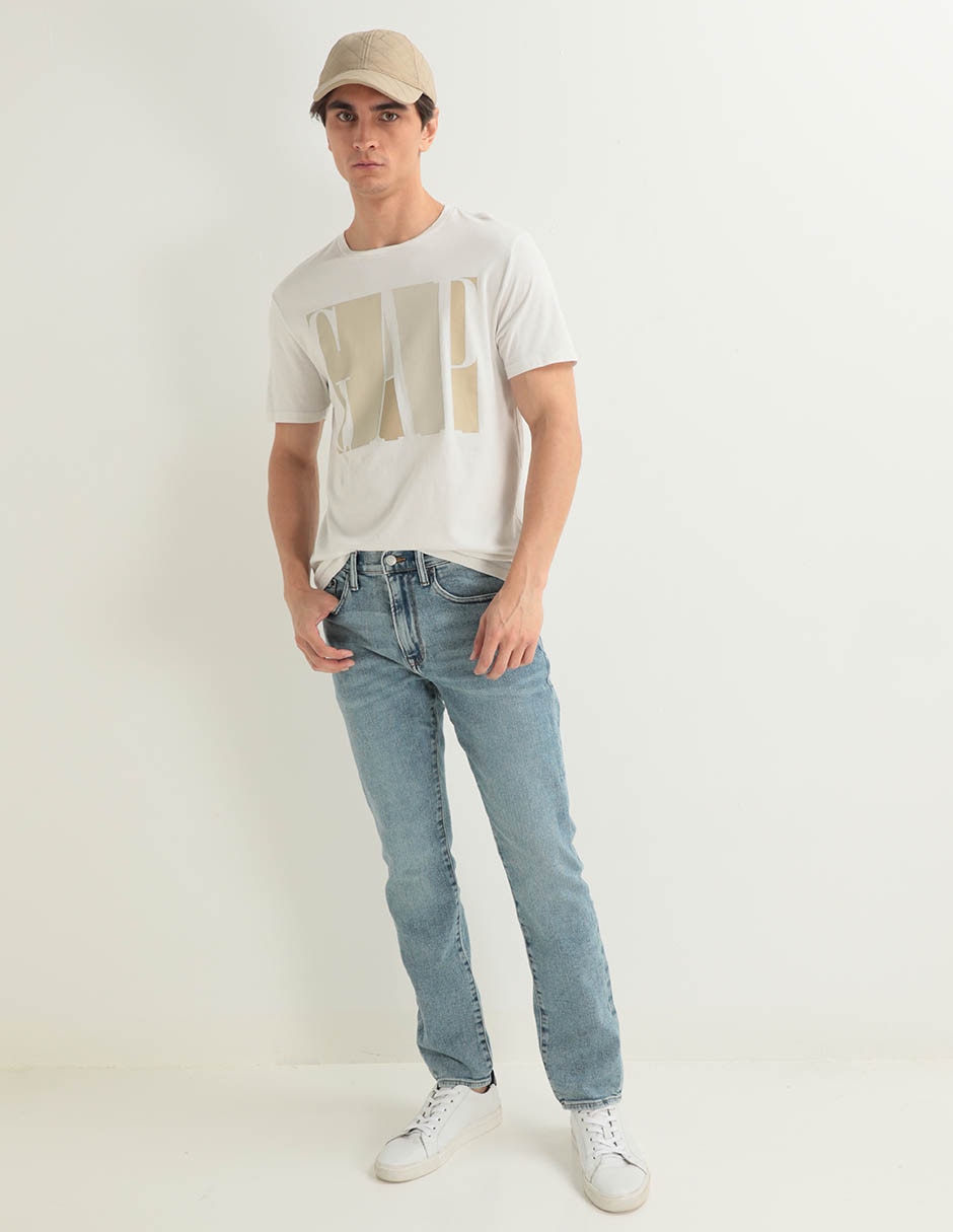 Jeans skinny deslavado para hombre 3