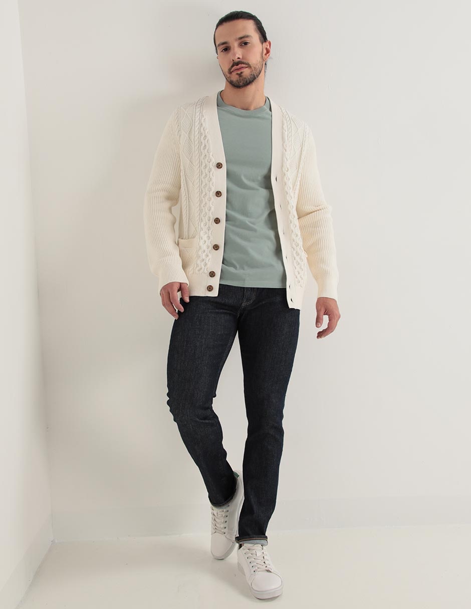 Jeans skinny lavado obscuro para hombre 3