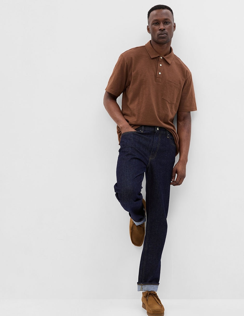 Jeans slim lavado obscuro para hombre 5