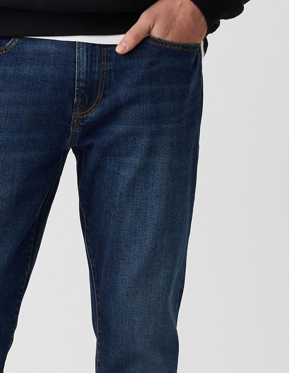 Jeans slim lavado whisker para hombre 3
