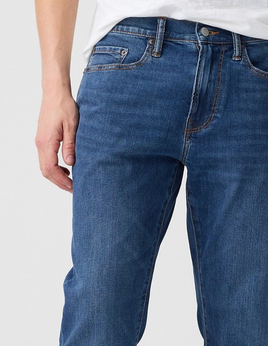 Jeans slim lavado whisker para hombre 3
