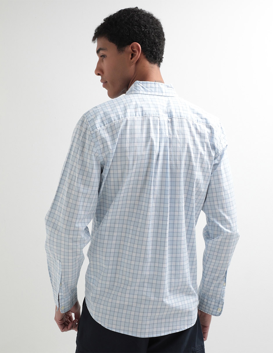 CAMISA GAP 856653 ALGOD, M, AZUL MEDIO