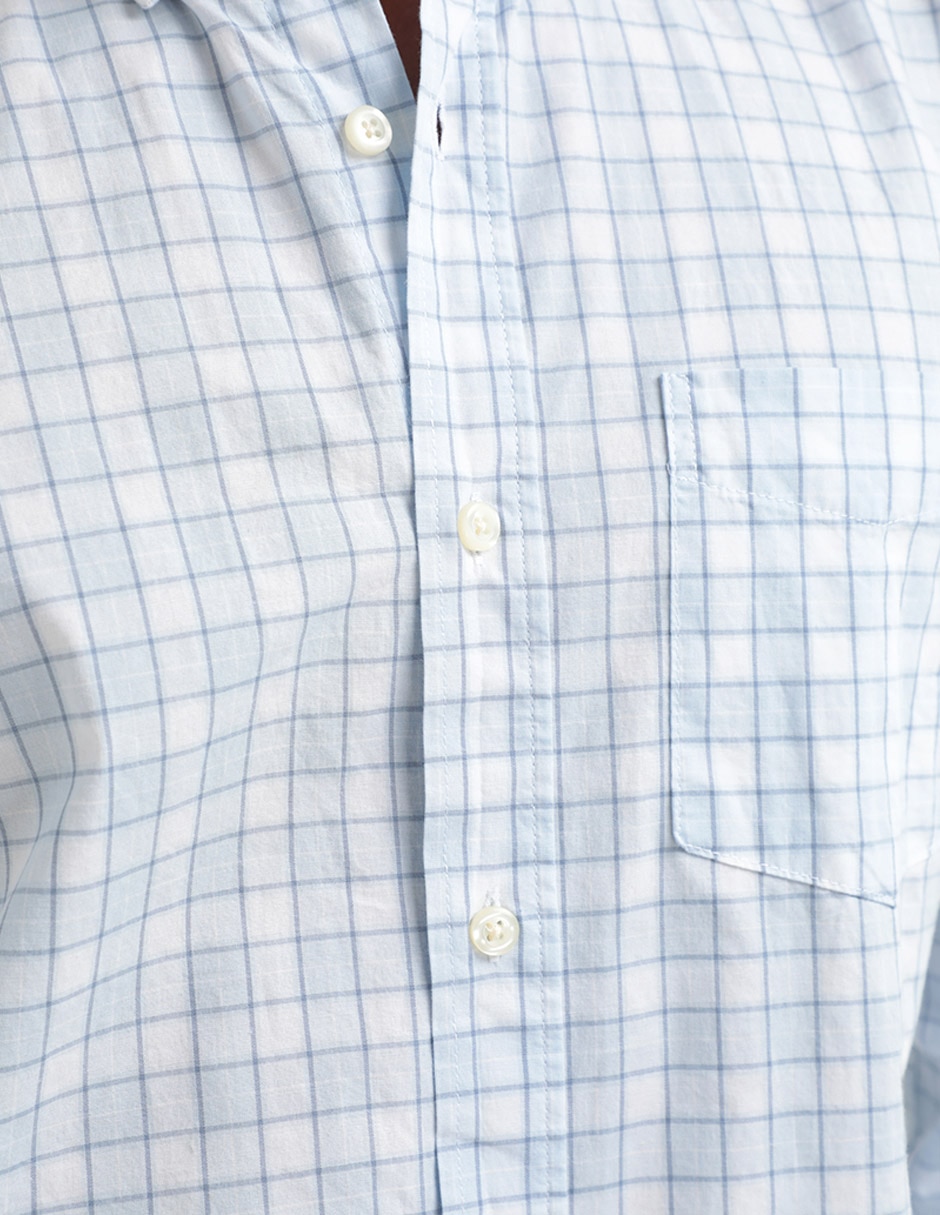 CAMISA GAP 856653 ALGOD, M, AZUL MEDIO