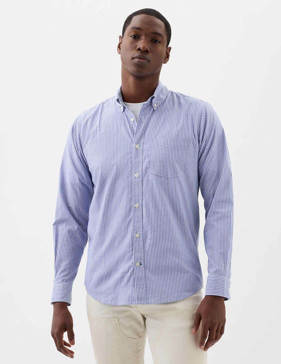 De Algodón Camisa Gap Hombre Camisa Hombre Casual Manga Larga