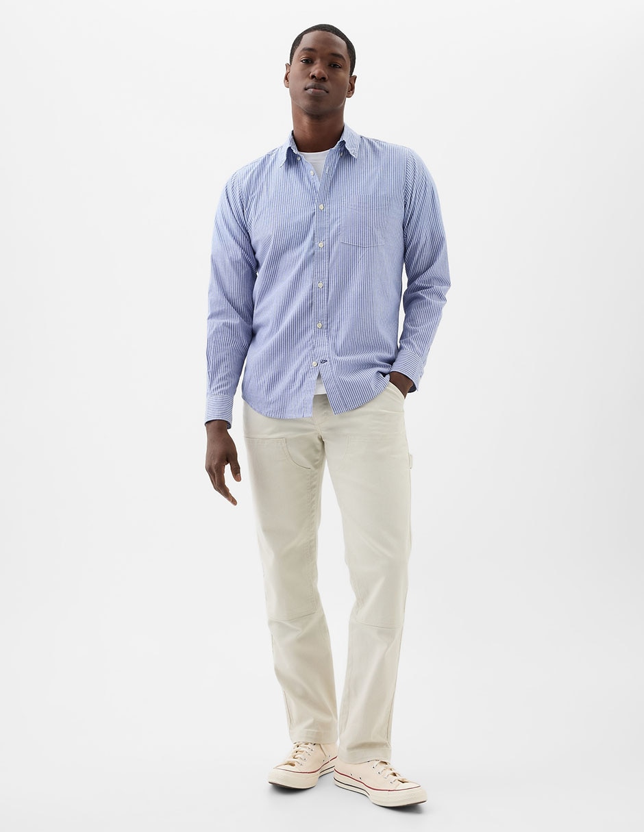 Camisa casual de algodón manga larga para hombre 3