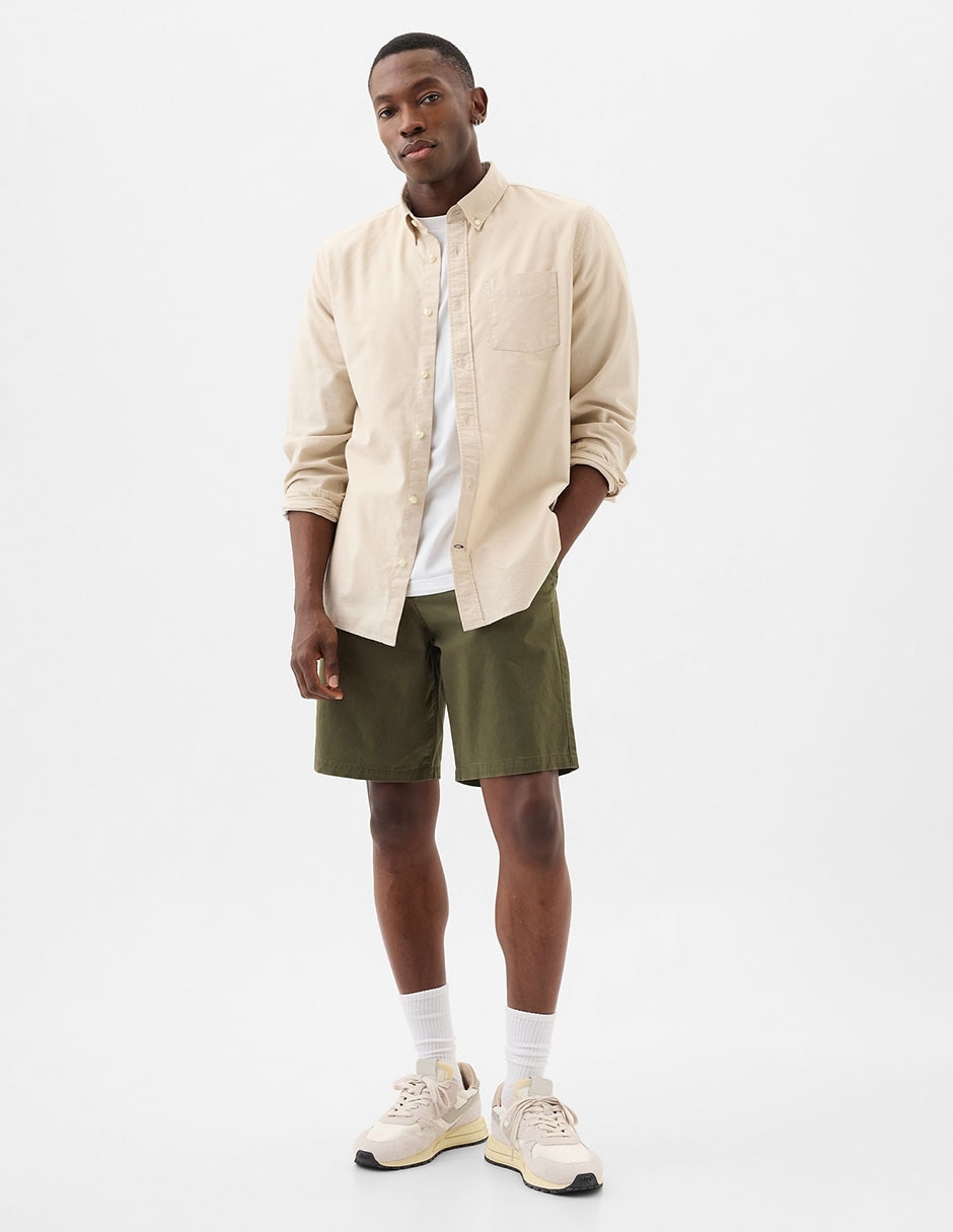 SHORT GAP 866125 LISO, 38, VERDE OLIVO