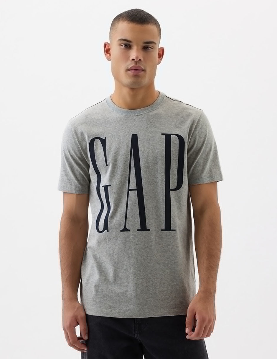 PLAYERA GAP 866774 LOGO REDO, CH, GRIS