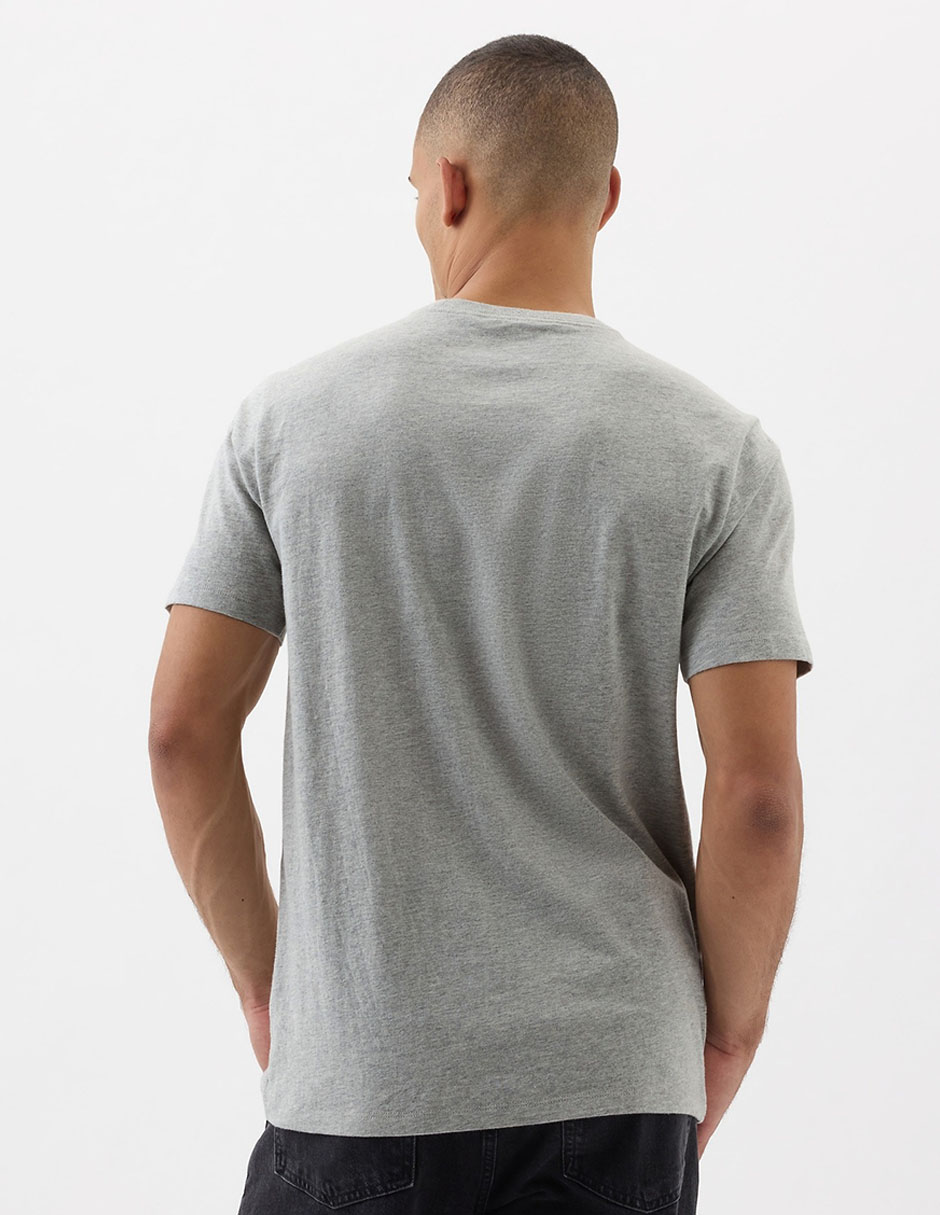 PLAYERA GAP 866774 LOGO REDO, CH, GRIS