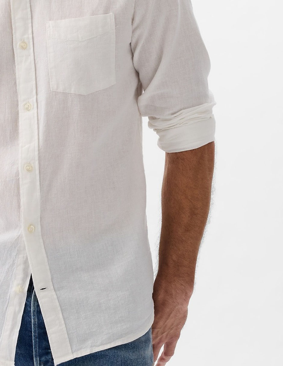 Camisa casual de algodón manga larga para hombre 3