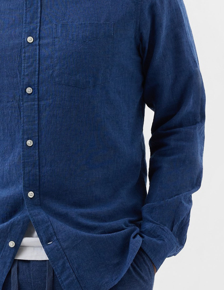 CAMISA GAP 885302 ALGOD, M, AZUL MEDIO