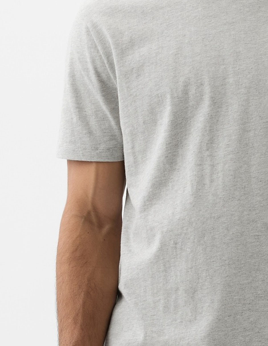 PLAYERA GAP 842063B LISO REDO, G, GRIS