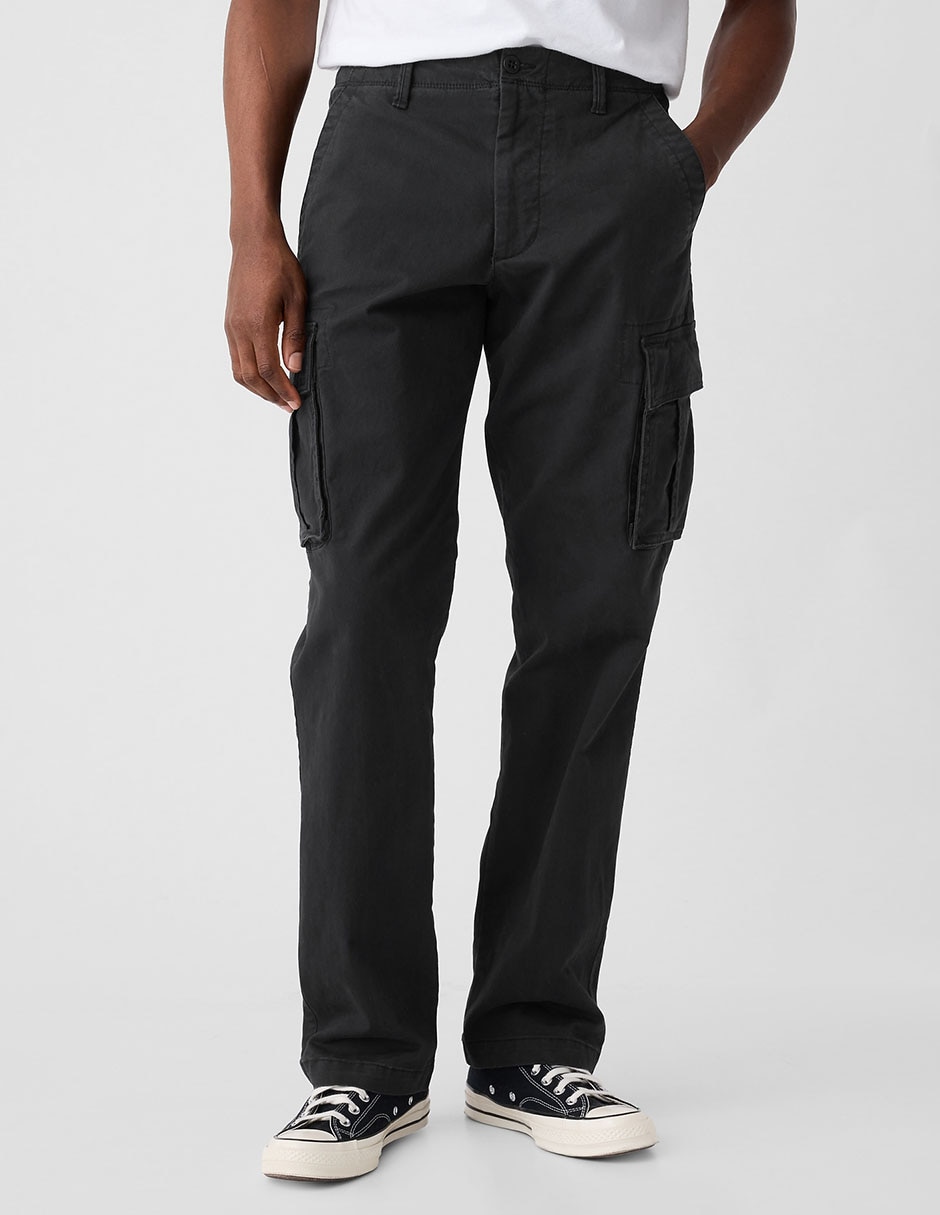 Pantalón cargo recto de algodón para hombre