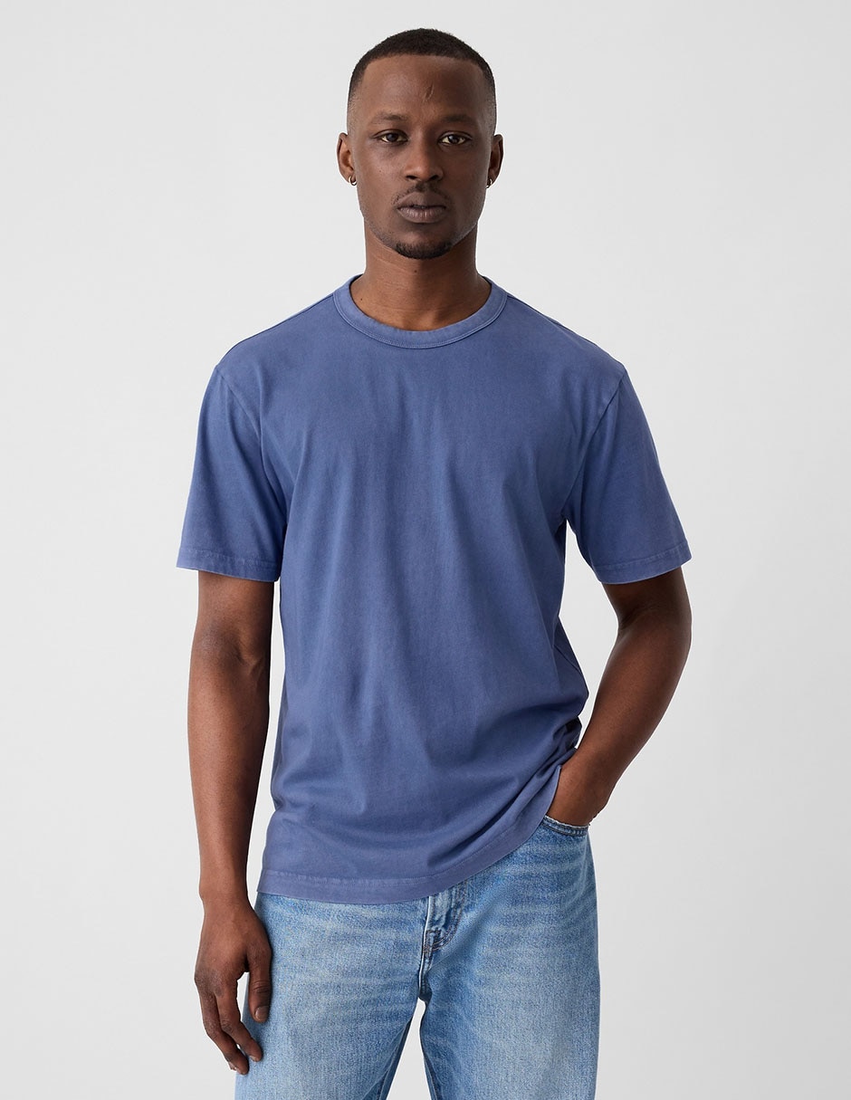 Playera cuello redondo hombre online