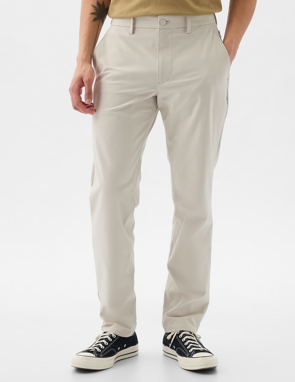 Pantalón chino slim de gabardina para hombre