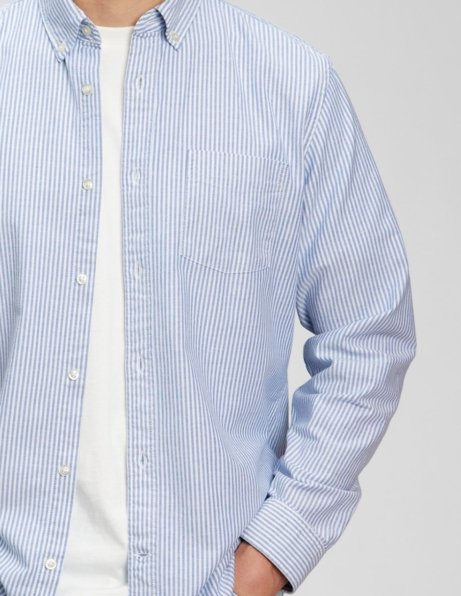 CAMISA GAP 818576 ALG, XCH, AZUL CLARO