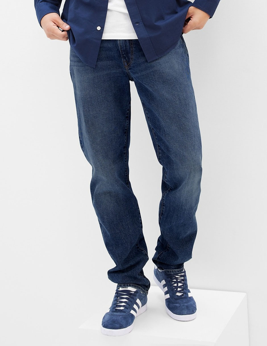 Jeans straight deslavado para hombre