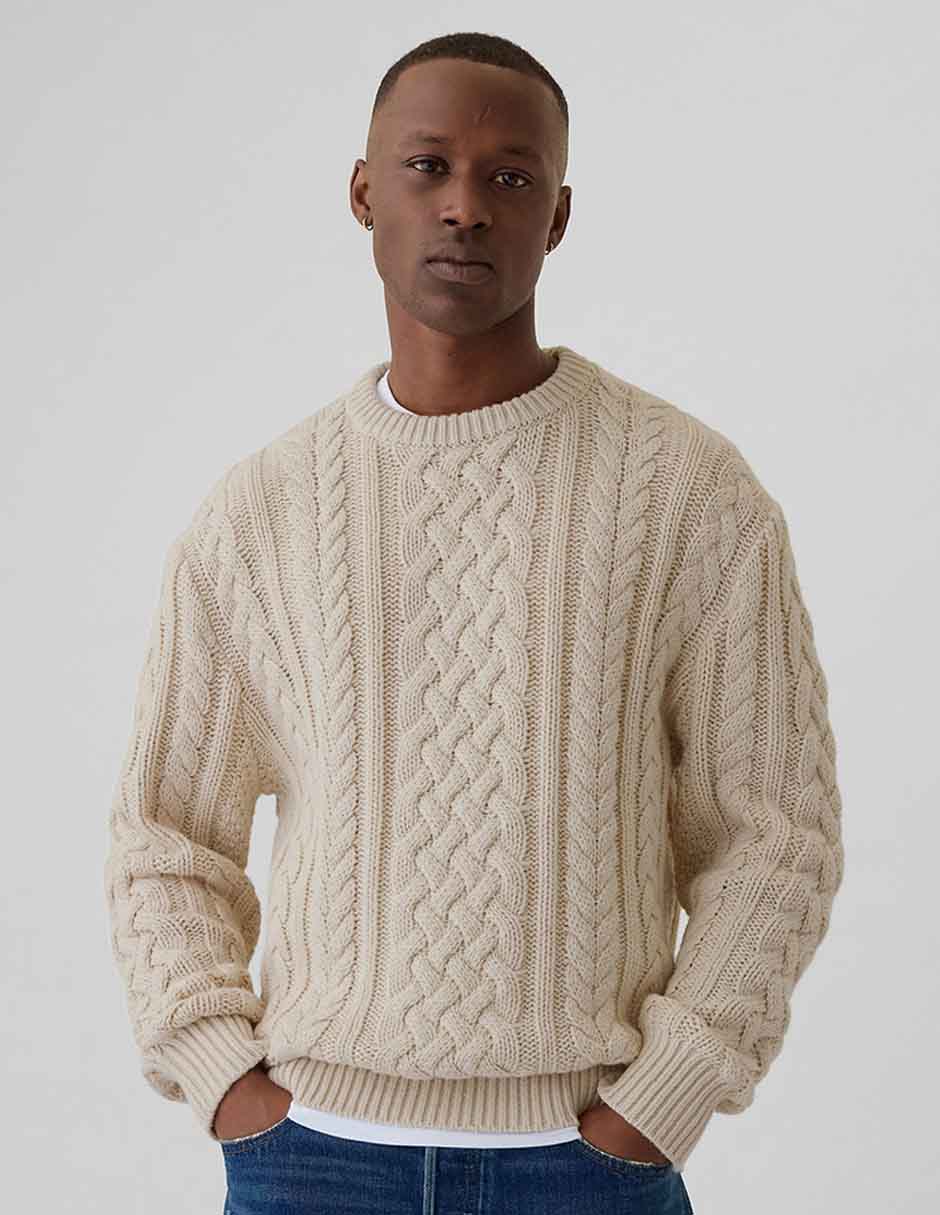 Suéter De Cuello Alto Para Hombre Liyinco Punto Casual, Cálido