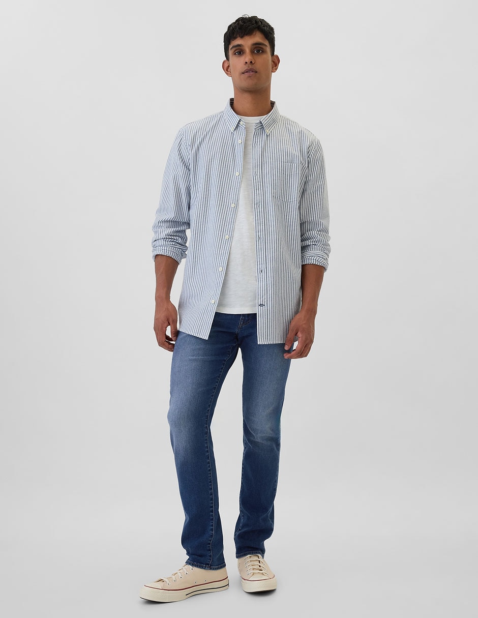 Jeans slim deslavado para hombre 3
