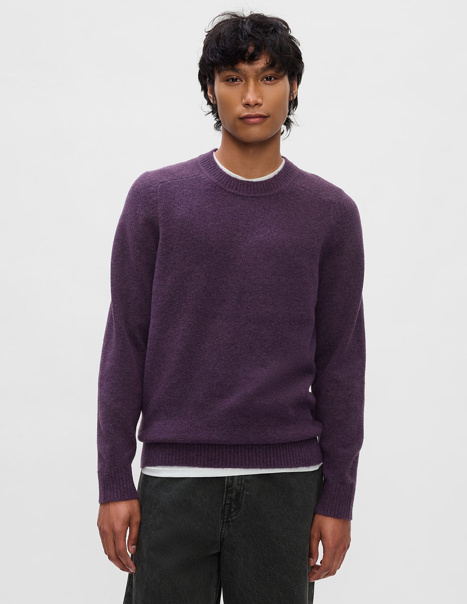 Sweater Cuello Redondo Hombre Para Hombre Pullover Cuello Redondo