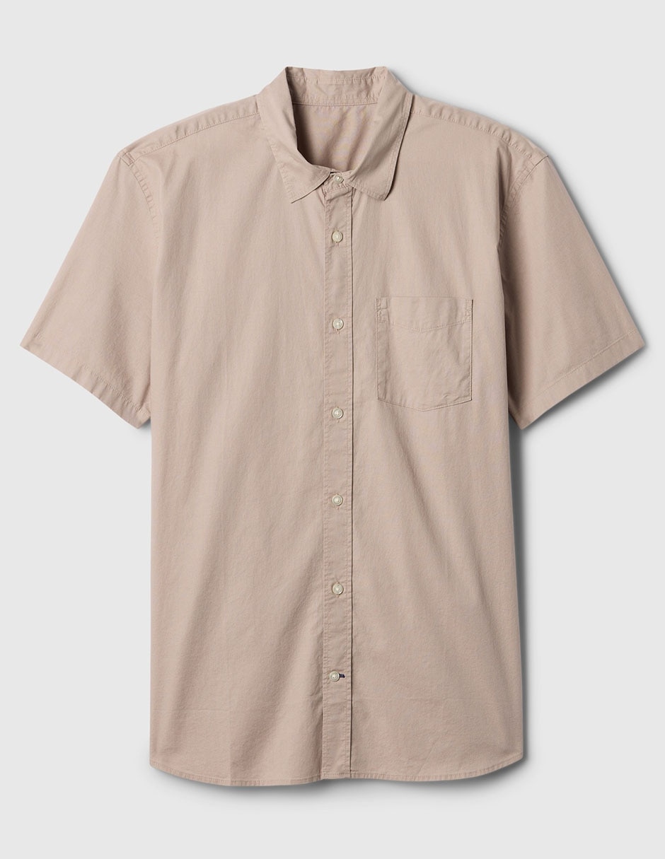 Camisa casual de algodón manga corta para hombre 4