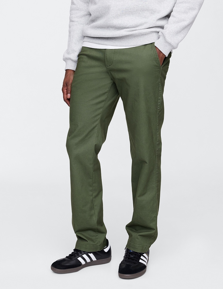 Pantalón recto de algodón para hombre