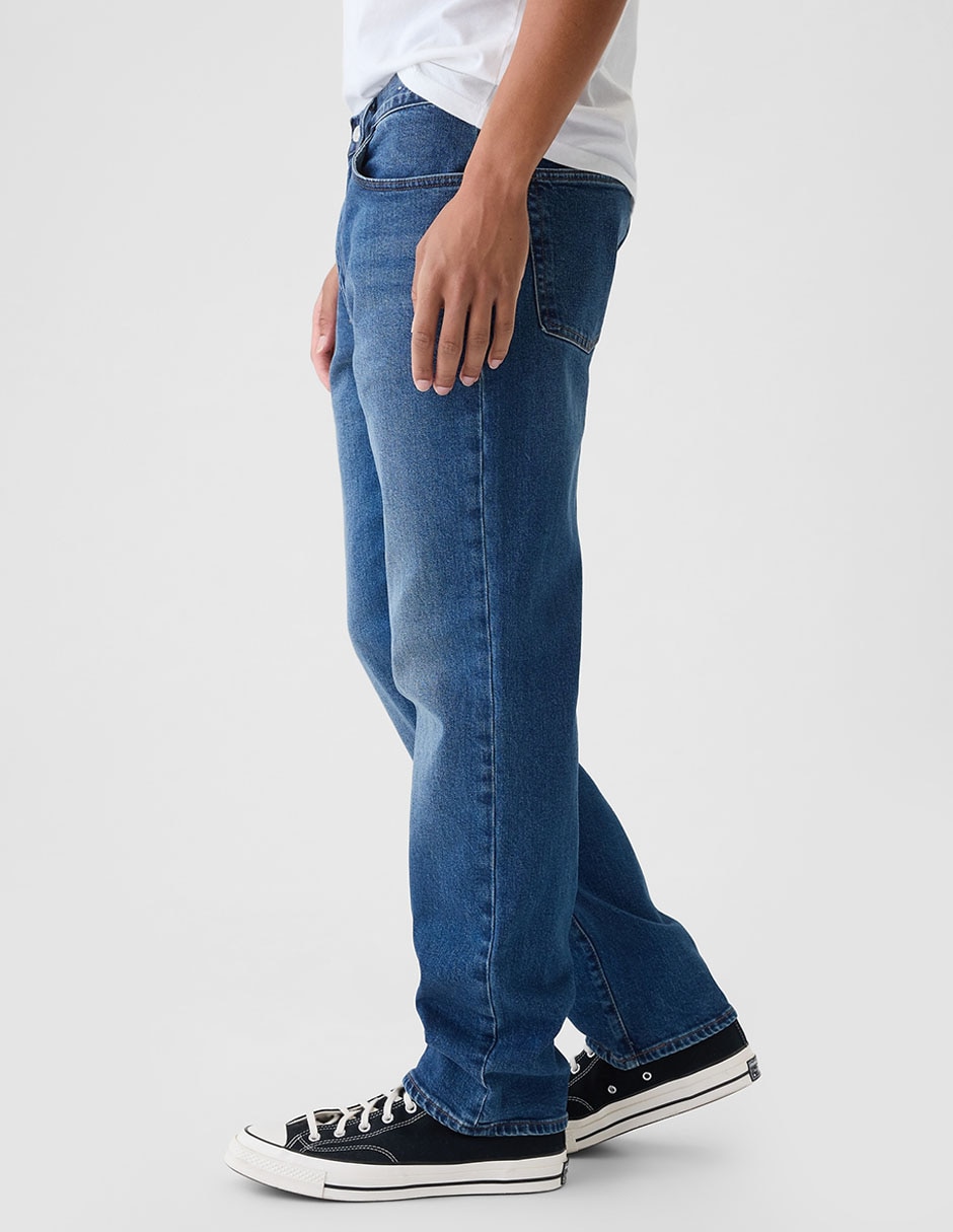 Jeans straight deslavado para hombre 3
