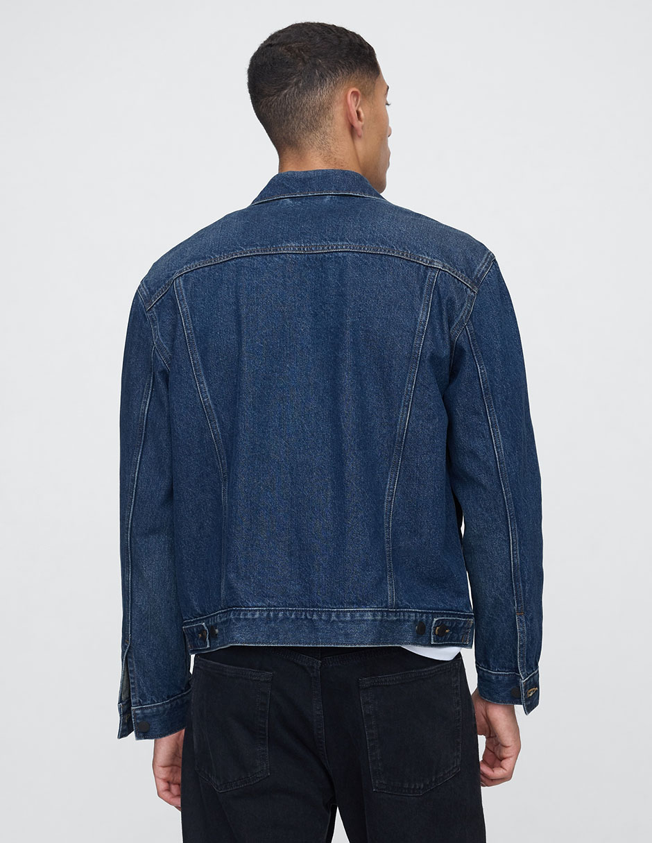 Chamarra denim de mezclilla con bolsillos para hombre 2