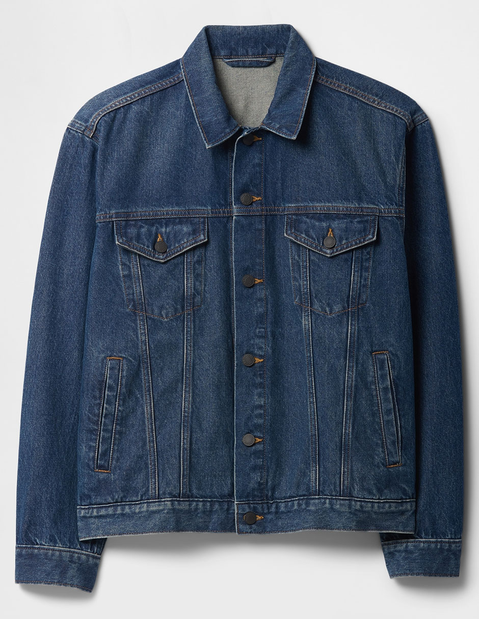 Chamarra denim de mezclilla con bolsillos para hombre 4