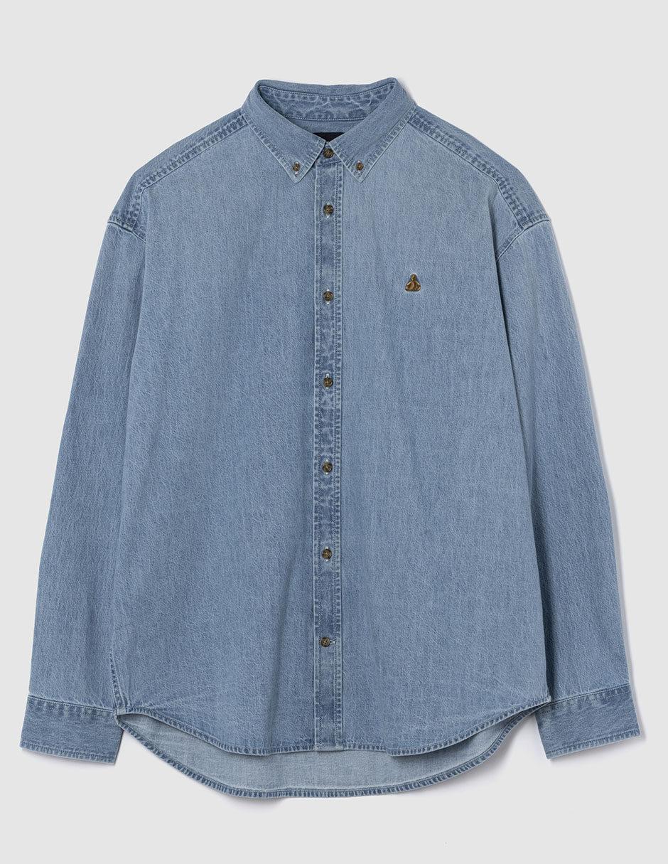 Camisa casual de mezclilla manga larga para hombre 1