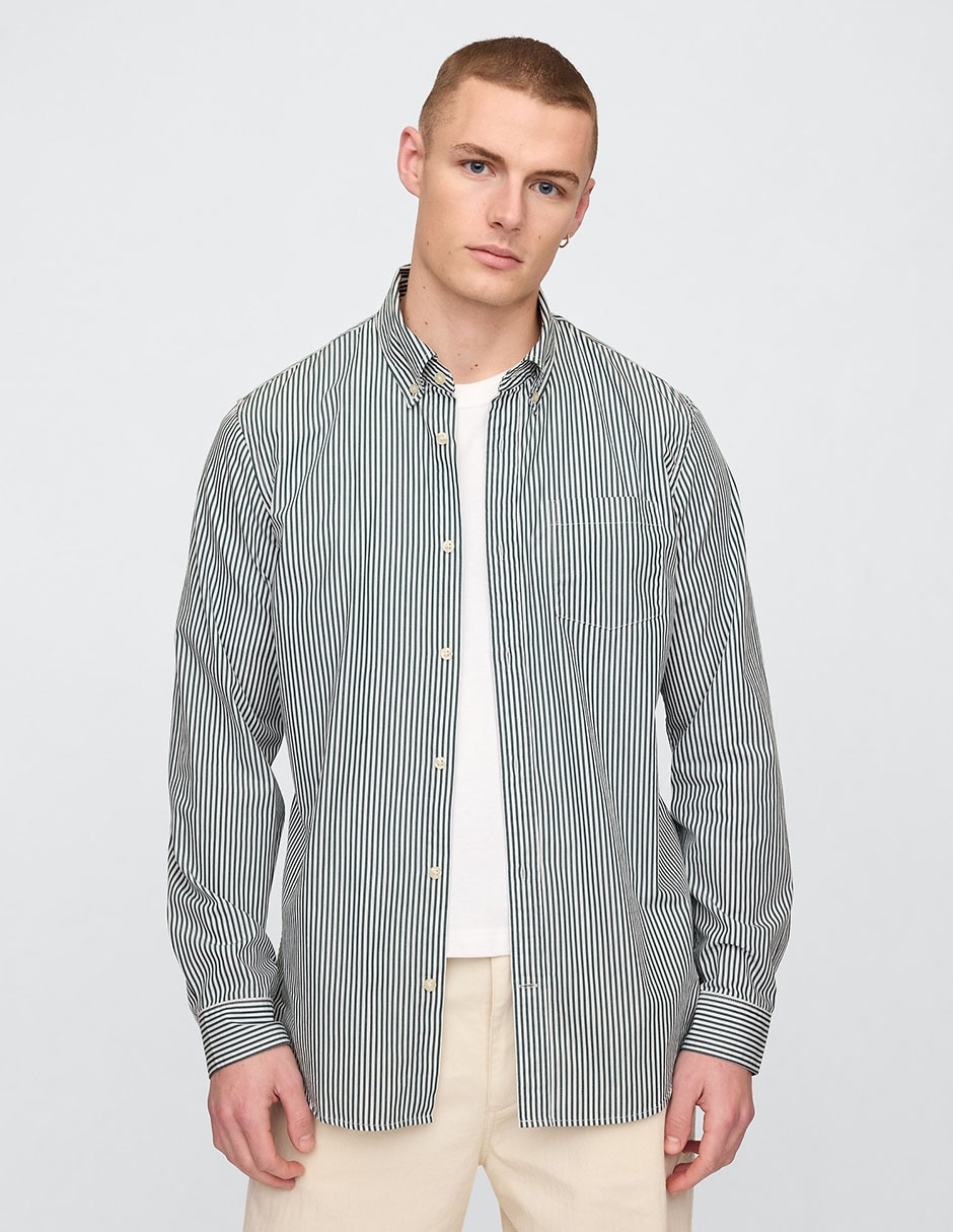 Camisa casual manga larga para hombre