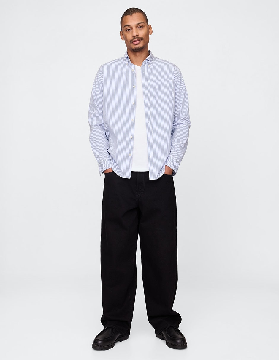 Camisa casual de algodón manga larga para hombre 2