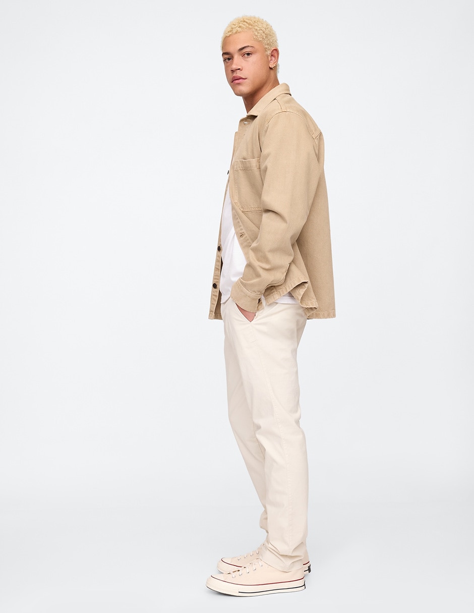 PANTALON GAP 500357C LISO, 33-34, BEIGE