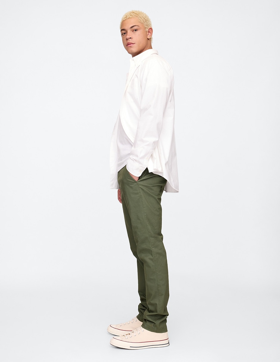 Pantalón slim de algodón para hombre 4
