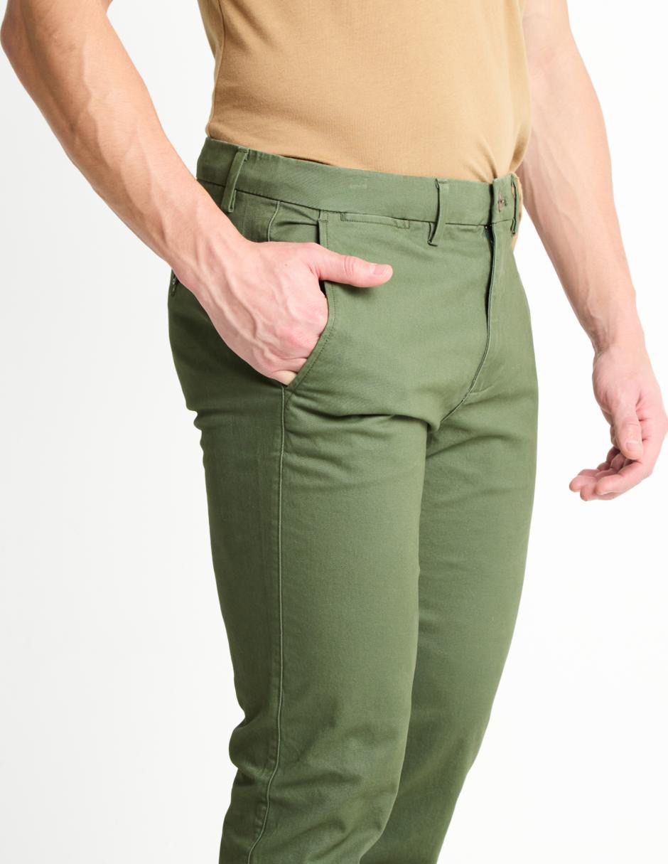 Pantalón casual chino skinny para hombre 4