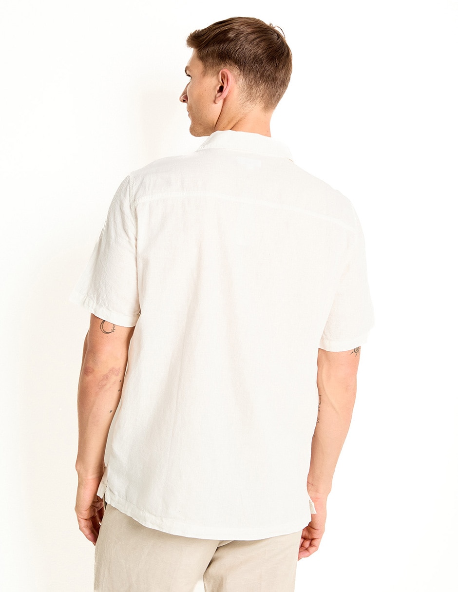 Camisa casual de algodón manga corta para hombre 5