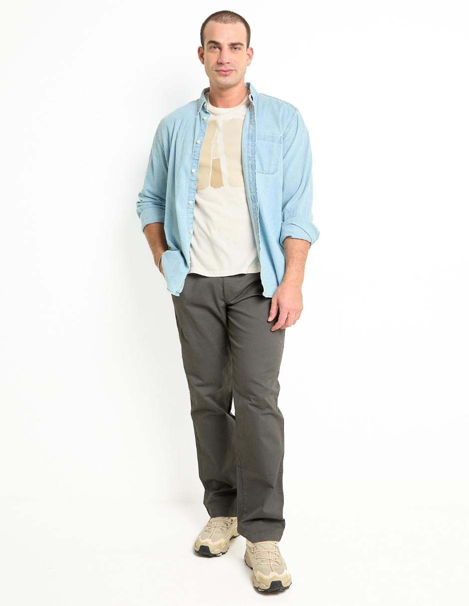 Pantalón recto de algodón para hombre 3