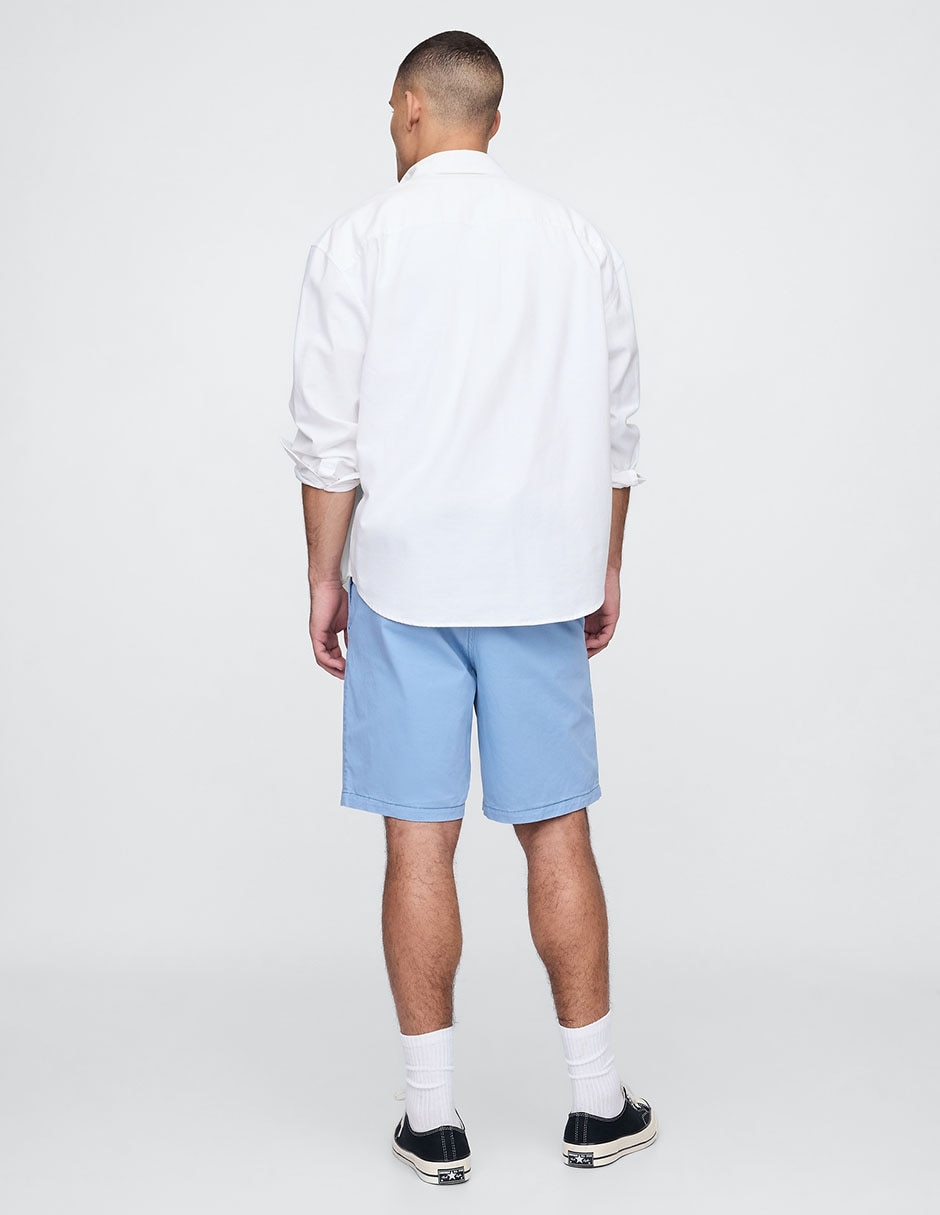 SHORT GAP 866125B LISO, 30, AZUL MEDIO