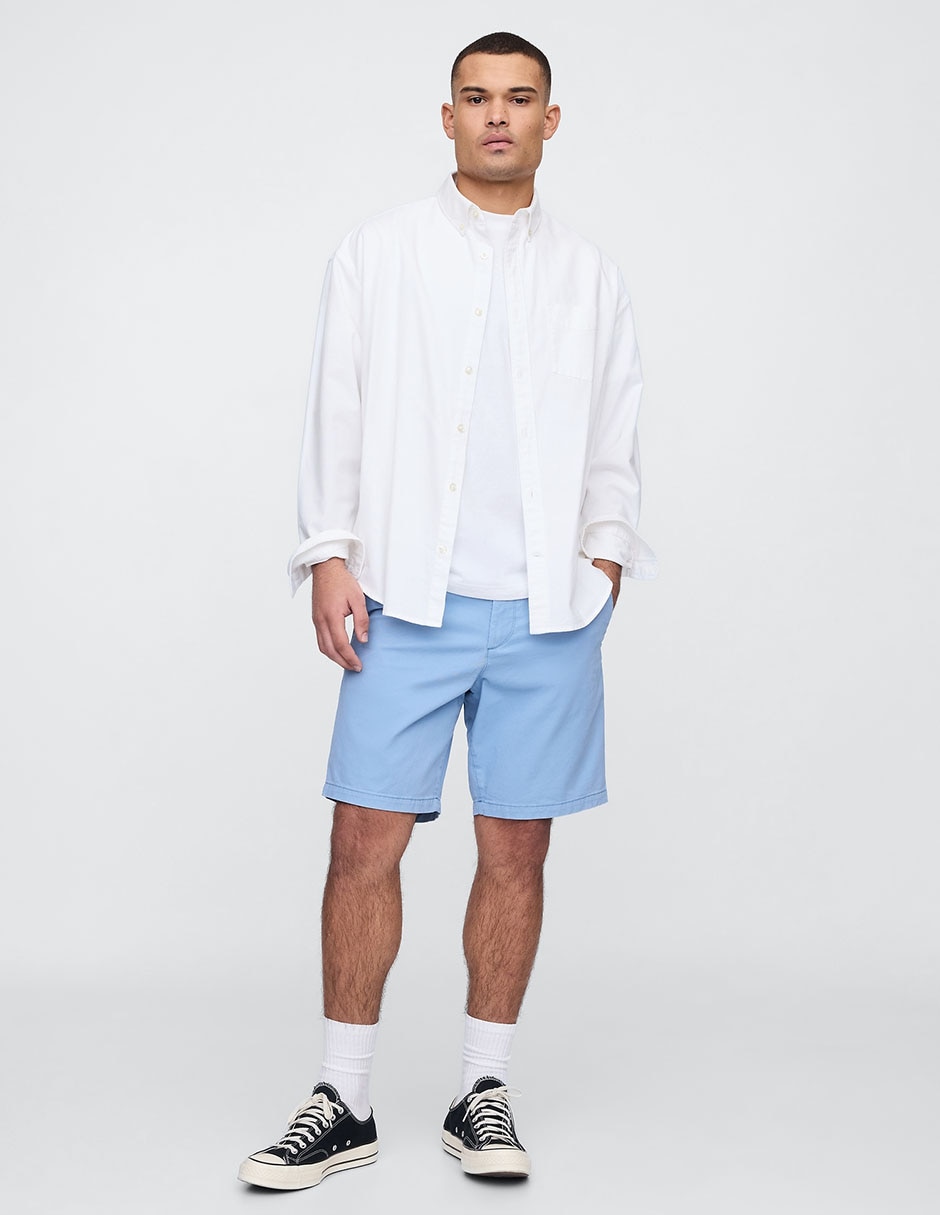 SHORT GAP 866125B LISO, 30, AZUL MEDIO