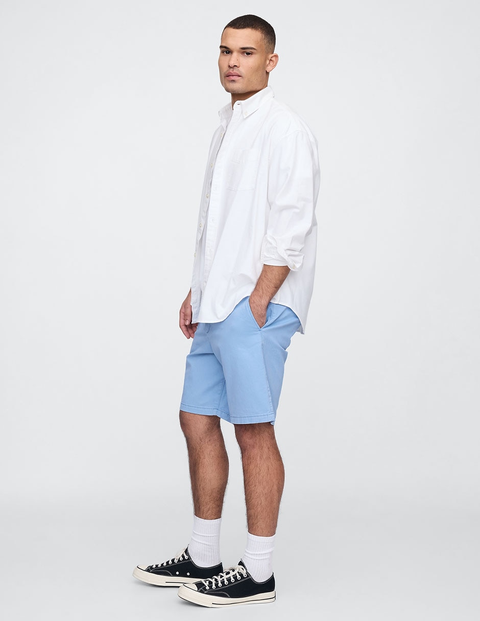 SHORT GAP 866125B LISO, 30, AZUL MEDIO