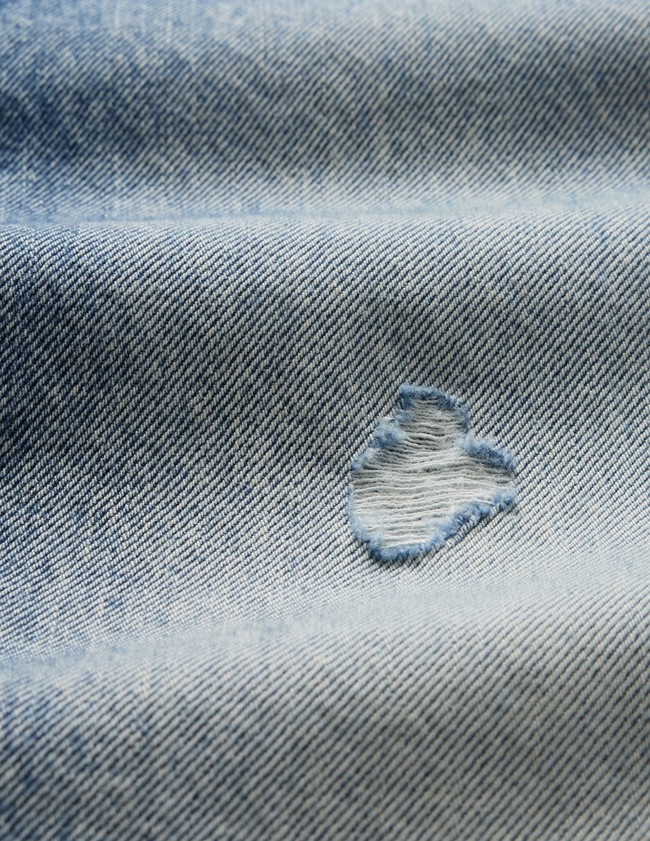 Jeans relaxed baggy lavado claro para hombre 5