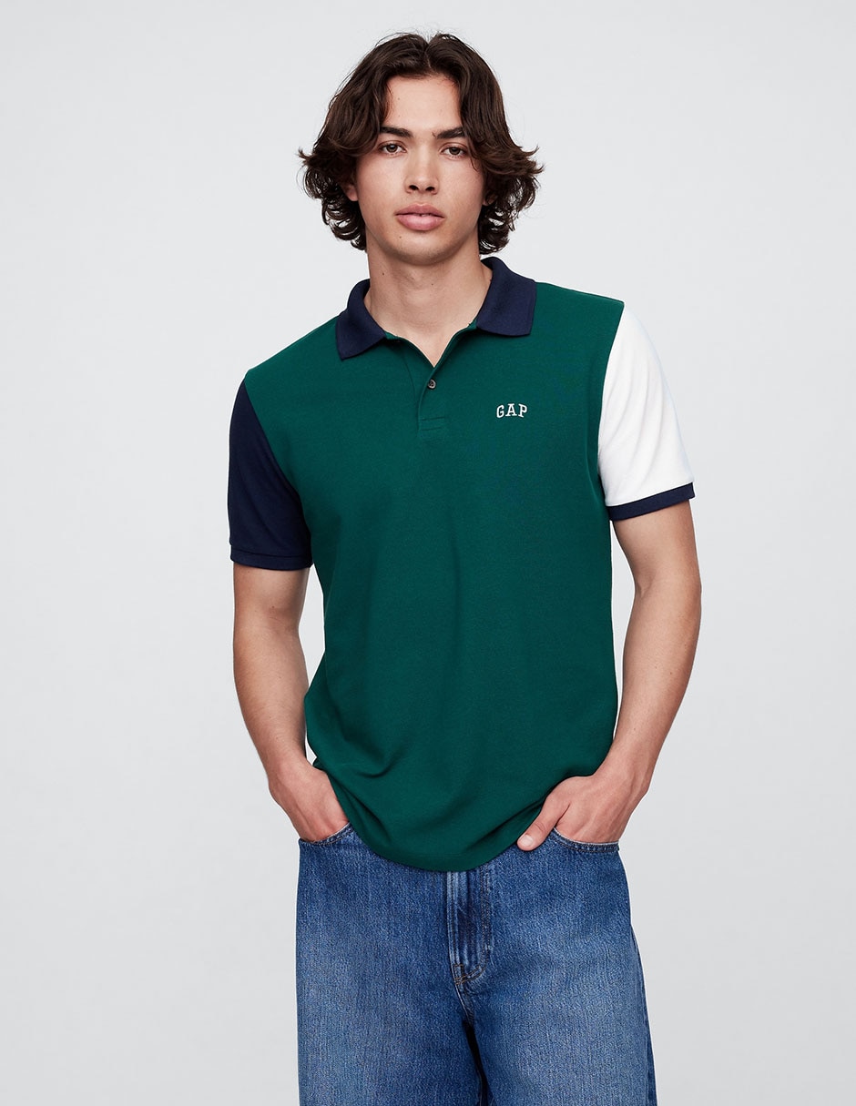 Polo Playera Cuello Largo Hombre Playera Tipo Polo Para Hombre GAP