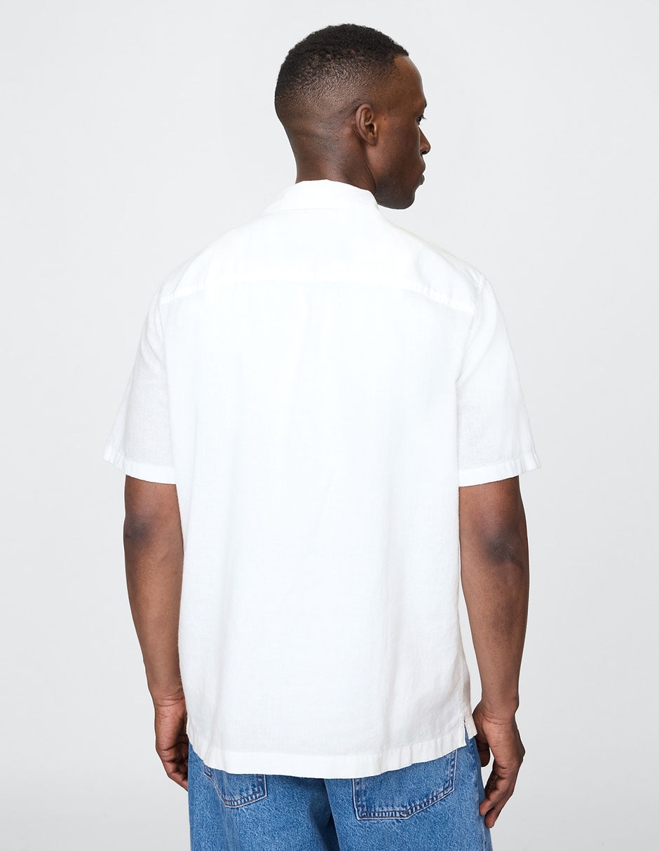 Camisa casual de lino manga corta para hombre 2