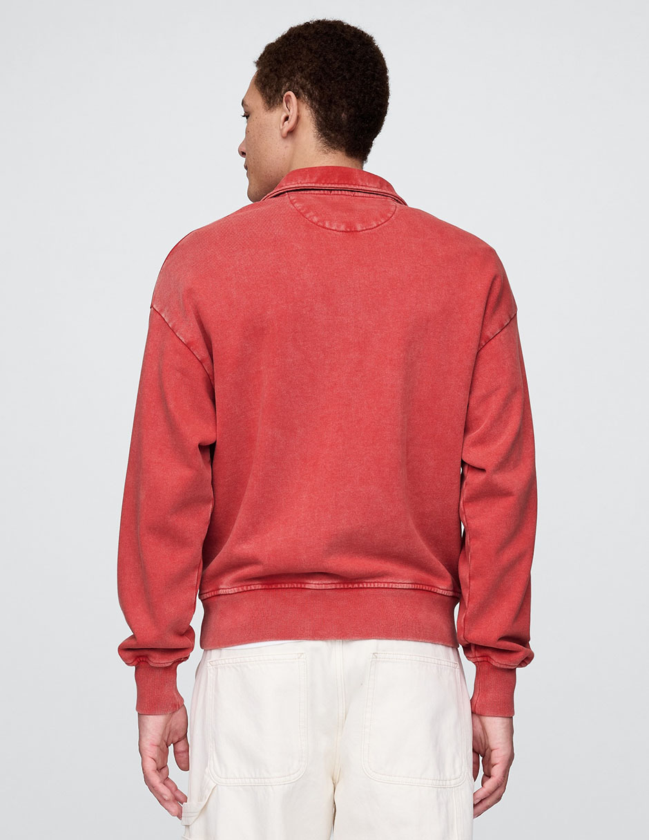 SUDADERA GAP 781233 FRENCH TE, G, ROJO